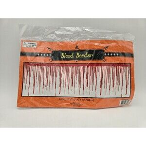 New Old Stock Halloween Dripping Blood Border Hanging Wall Decor 30 Ft